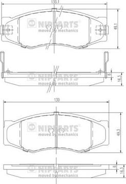 Nipparts J3601033 - Тормозные колодки, дисковые, комплект unicars.by