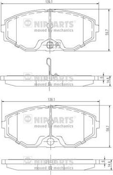 Nipparts J3601074 - Тормозные колодки, дисковые, комплект unicars.by