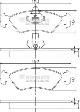 Nipparts J3603049 - Тормозные колодки, дисковые, комплект unicars.by