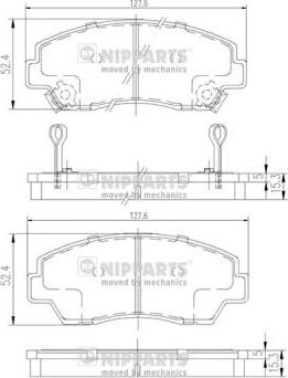 Nipparts J3603034 - Тормозные колодки, дисковые, комплект unicars.by