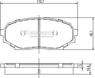 Nipparts J3603037 - Тормозные колодки, дисковые, комплект unicars.by