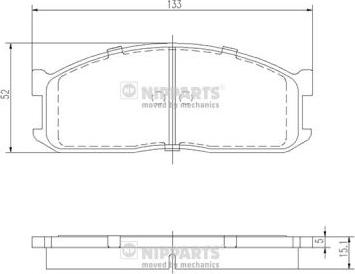 Nipparts J3603025 - Тормозные колодки, дисковые, комплект unicars.by