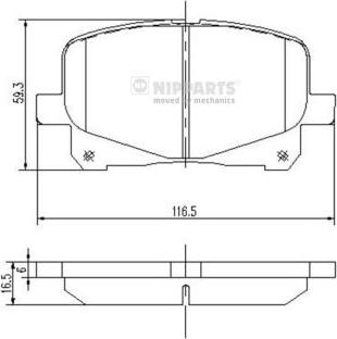 Nipparts J3602090 - Тормозные колодки, дисковые, комплект unicars.by