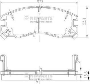 Nipparts J3602049 - Тормозные колодки, дисковые, комплект unicars.by