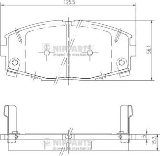 Nipparts J3602045 - Тормозные колодки, дисковые, комплект unicars.by