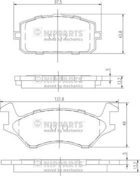 Nipparts J3602041 - Тормозные колодки, дисковые, комплект unicars.by