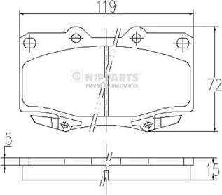 Nipparts J3602055 - Тормозные колодки, дисковые, комплект unicars.by