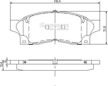 Nipparts J3602058 - Тормозные колодки, дисковые, комплект unicars.by