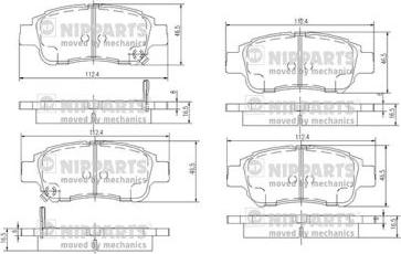 Nipparts J3602086 - Тормозные колодки, дисковые, комплект unicars.by