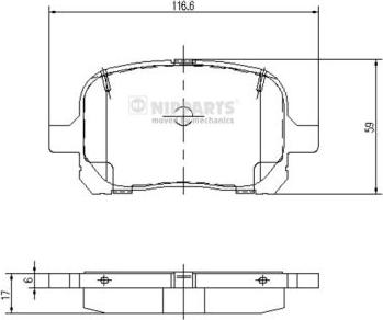 Nipparts J3602081 - Тормозные колодки, дисковые, комплект unicars.by