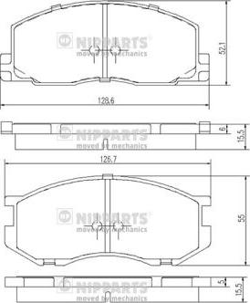 Nipparts J3602039 - Тормозные колодки, дисковые, комплект unicars.by