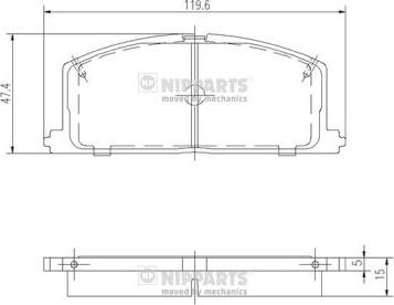 Nipparts J3602035 - Тормозные колодки, дисковые, комплект unicars.by