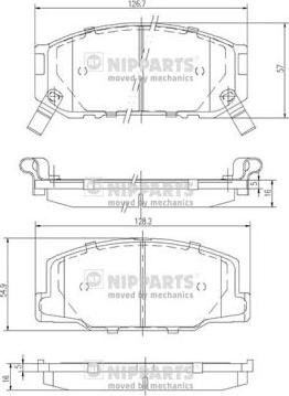 Nipparts J3602031 - Тормозные колодки, дисковые, комплект unicars.by