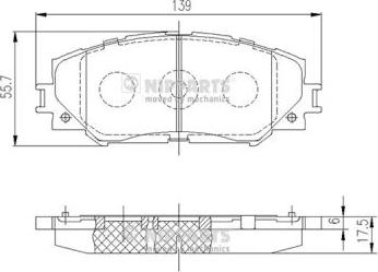 Nipparts J3602120 - Тормозные колодки, дисковые, комплект unicars.by