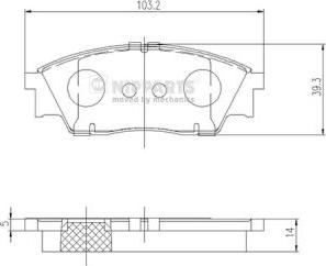 Nipparts J3607004 - Тормозные колодки, дисковые, комплект unicars.by