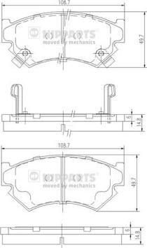 Nipparts J3607007 - Тормозные колодки, дисковые, комплект unicars.by