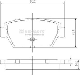 Nipparts J3615000 - Тормозные колодки, дисковые, комплект unicars.by