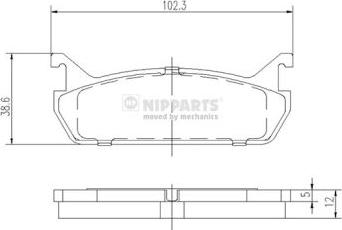 Nipparts J3616001 - Тормозные колодки, дисковые, комплект unicars.by