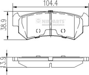 Nipparts J3610903 - Тормозные колодки, дисковые, комплект unicars.by