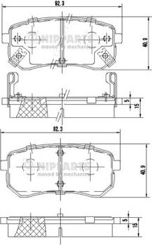 Nipparts J3610307 - Тормозные колодки, дисковые, комплект unicars.by