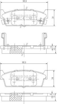 Nipparts J3611024 - Тормозные колодки, дисковые, комплект unicars.by