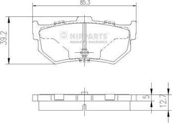 Nipparts J3618000 - Тормозные колодки, дисковые, комплект unicars.by