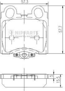 Nipparts J3612017 - Тормозные колодки, дисковые, комплект unicars.by