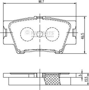 Nipparts J3612035 - Тормозные колодки, дисковые, комплект unicars.by