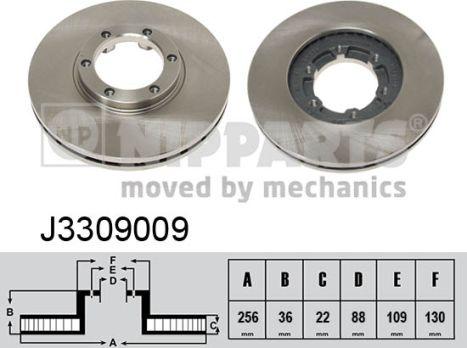 Nipparts J3309009 - Тормозной диск unicars.by