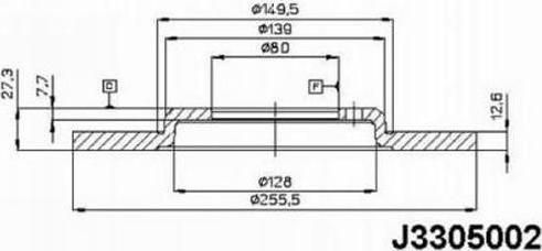 Nipparts J3305002 - Тормозной диск unicars.by