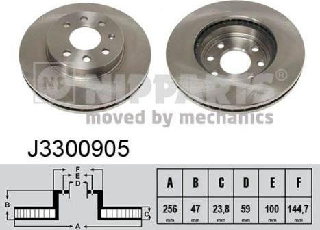 Nipparts J3300905 - Тормозной диск unicars.by