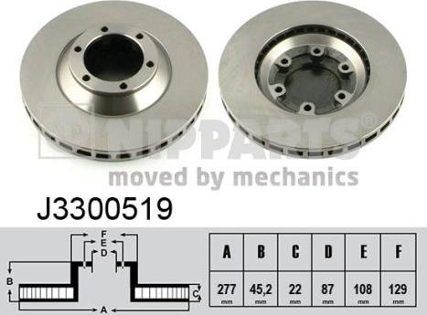 Nipparts J3300519 - Тормозной диск unicars.by