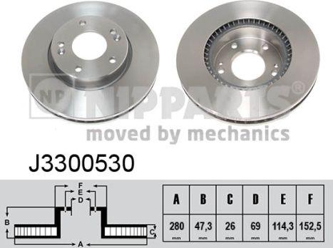 Nipparts J3300530 - Тормозной диск unicars.by