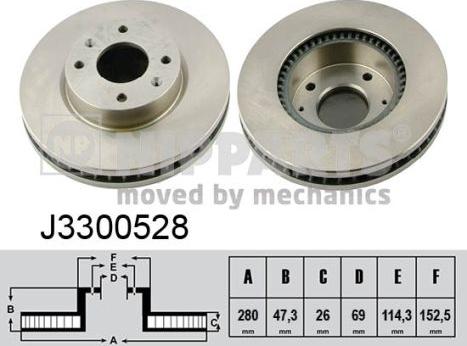 Nipparts J3300528 - Тормозной диск unicars.by