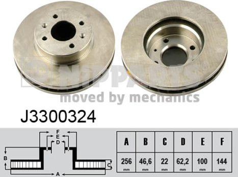 Nipparts J3300324 - Тормозной диск unicars.by