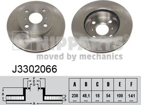 Nipparts J3302066 - Тормозной диск unicars.by