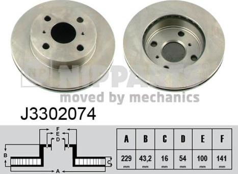 Nipparts J3302074 - Тормозной диск unicars.by