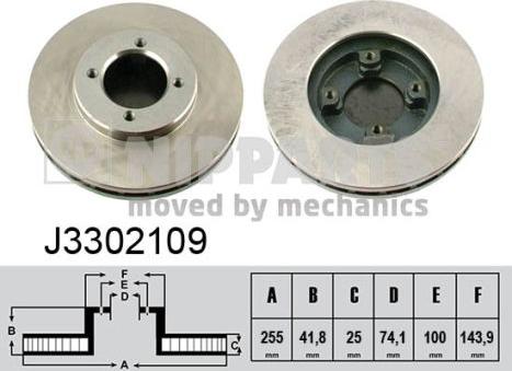 Nipparts J3302109 - Тормозной диск unicars.by