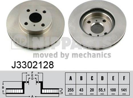 Nipparts J3302128 - Тормозной диск unicars.by