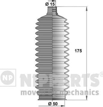 Nipparts J2846008 - Комплект пыльника, рулевое управление unicars.by