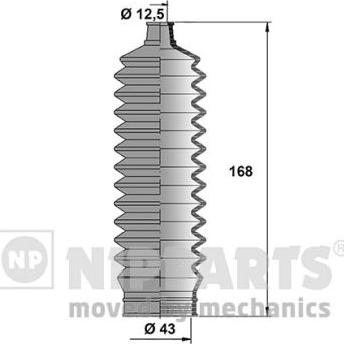 Nipparts J2840503 - Комплект пыльника, рулевое управление unicars.by