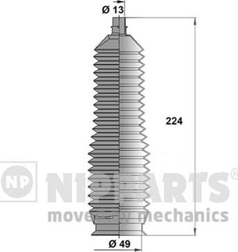 Nipparts J2840301 - Комплект пыльника, рулевое управление unicars.by