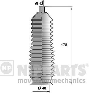 Nipparts J2843004 - Комплект пыльника, рулевое управление unicars.by