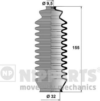 Nipparts J2842004 - Комплект пыльника, рулевое управление unicars.by