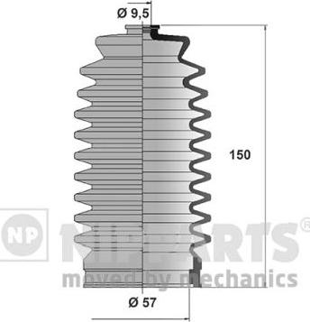 Nipparts J2842000 - Комплект пыльника, рулевое управление unicars.by