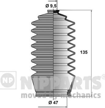 Nipparts J2842002 - Комплект пыльника, рулевое управление unicars.by