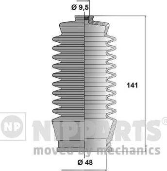 Nipparts J2842018 - Комплект пыльника, рулевое управление unicars.by