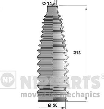 Nipparts J2842021 - Комплект пыльника, рулевое управление unicars.by