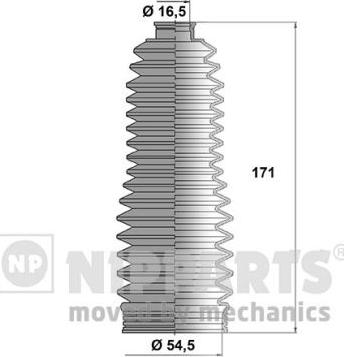 Nipparts J2842028 - Комплект пыльника, рулевое управление unicars.by