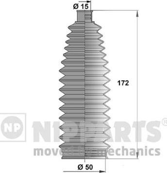 Nipparts J2842023 - Комплект пыльника, рулевое управление unicars.by